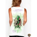 Ed Hardy Polo Vest Cyprinoid White For Women