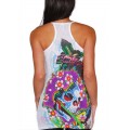 Ed Hardy Vest Bolt Skull White For Women