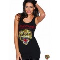 Ed Hardy Vest Classic Tiger Logo Black For Women