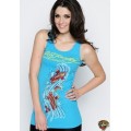 Ed Hardy Vest Cyprinoid Wave Blue For Women