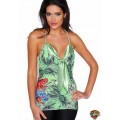 Ed Hardy Vest Green Leopard Roses For Women