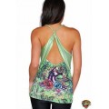 Ed Hardy Vest Green Leopard Roses For Women