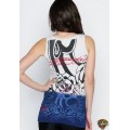 Ed Hardy Vest Leopard White Blue For Women